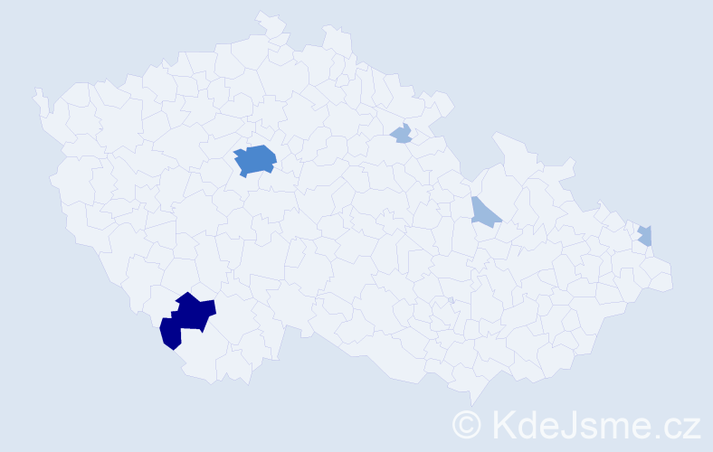 Příjmení: 'Mančušková', počet výskytů 9 v celé ČR