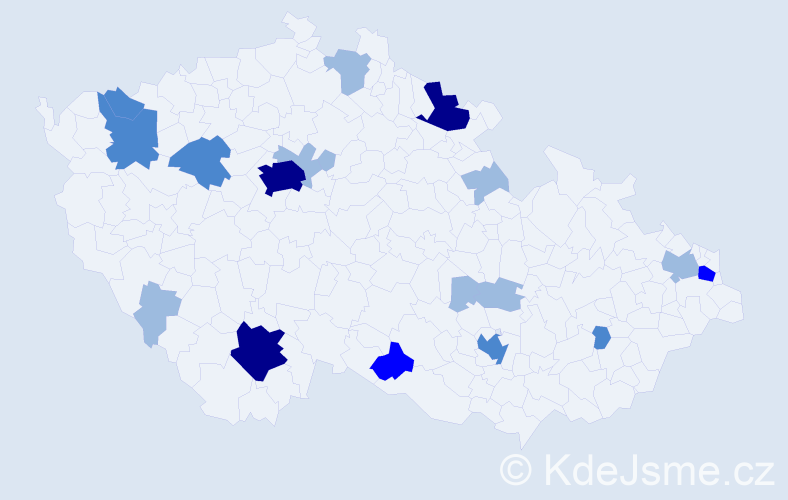 Příjmení: 'Murčo', počet výskytů 36 v celé ČR