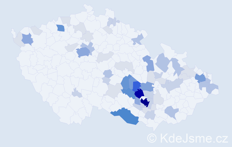 Příjmení: 'Hamřík', počet výskytů 209 v celé ČR