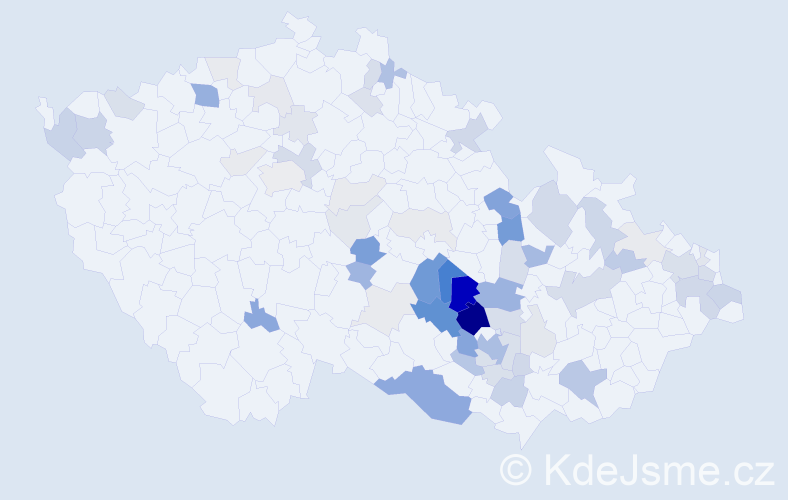 Příjmení: 'Hamřík', počet výskytů 212 v celé ČR