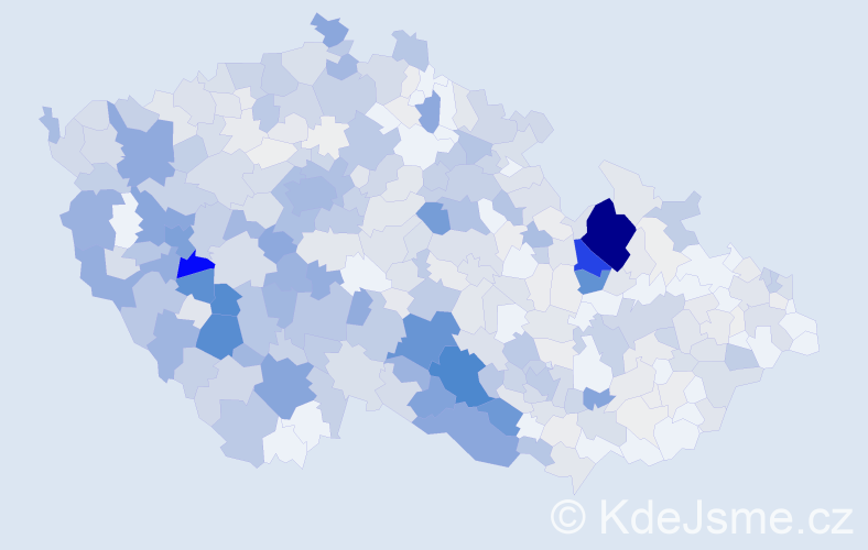Příjmení: 'Diviš', počet výskytů 2294 v celé ČR