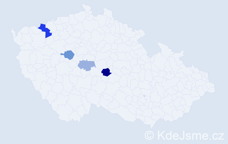 Příjmení: 'Kritzner', počet výskytů 8 v celé ČR