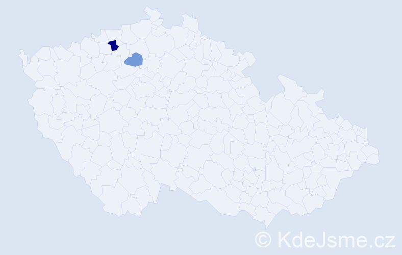 Příjmení: 'Legeňová', počet výskytů 3 v celé ČR
