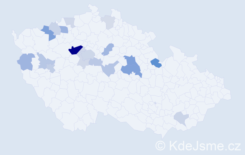 Příjmení: 'Křečan', počet výskytů 48 v celé ČR