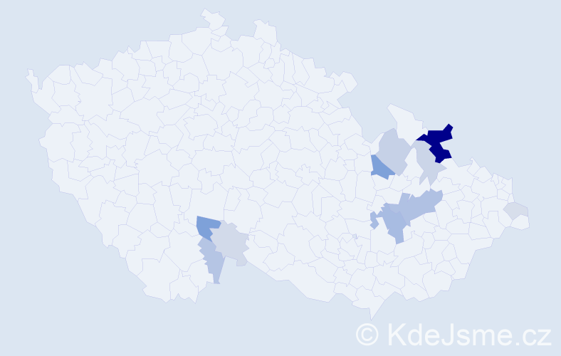Příjmení: 'Lant', počet výskytů 34 v celé ČR