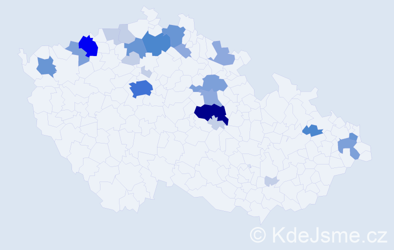 Příjmení: 'Zubko', počet výskytů 73 v celé ČR