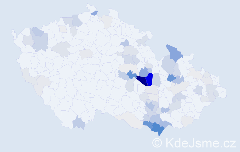 Příjmení: 'Cupalová', počet výskytů 279 v celé ČR