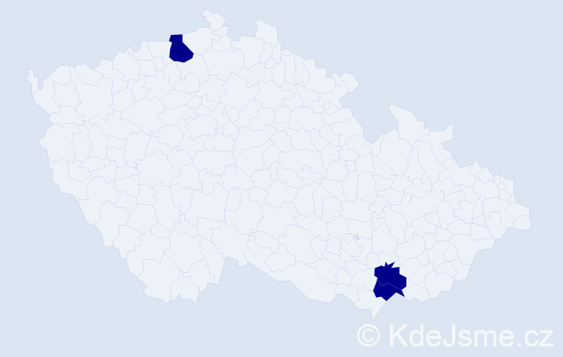 Příjmení: 'Vanšová', počet výskytů 3 v celé ČR