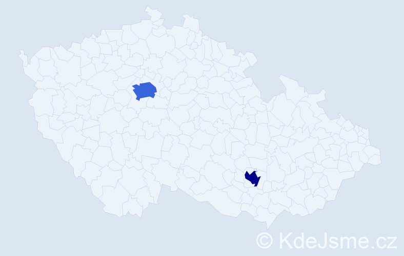 Příjmení: 'Kavena', počet výskytů 8 v celé ČR
