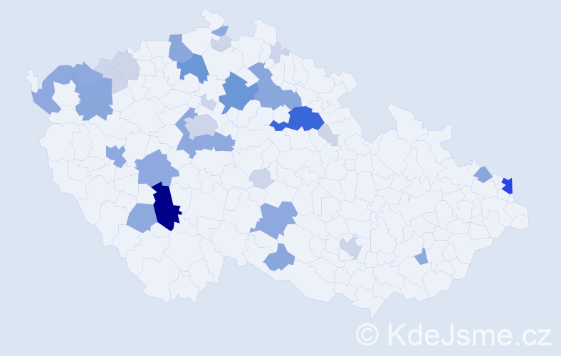 Příjmení: 'Kozma', počet výskytů 93 v celé ČR