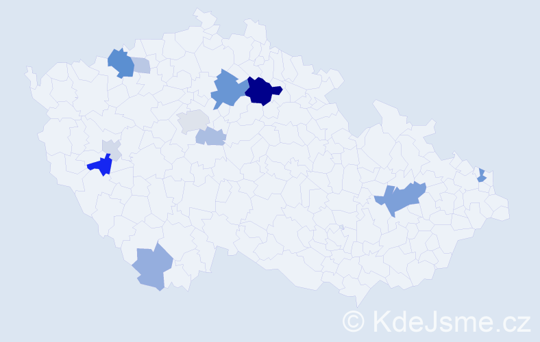 Příjmení: 'Kelbichová', počet výskytů 29 v celé ČR