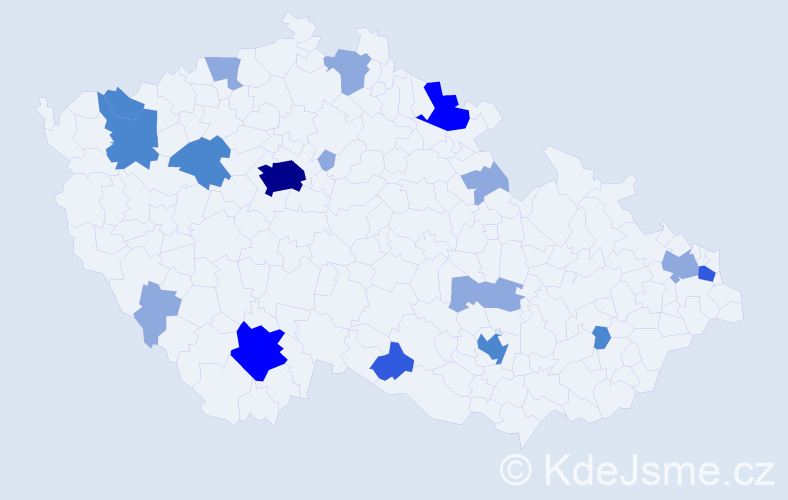 Příjmení: 'Murčo', počet výskytů 37 v celé ČR