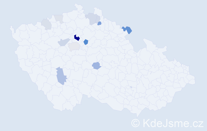 Příjmení: 'Banga', počet výskytů 29 v celé ČR