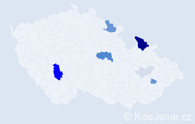 Příjmení: 'Mižikar', počet výskytů 26 v celé ČR