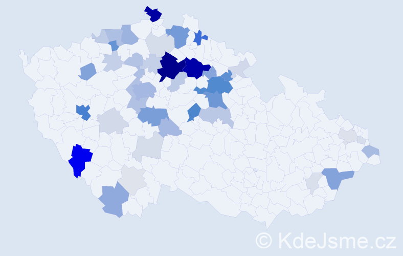 Příjmení: 'Balda', počet výskytů 167 v celé ČR