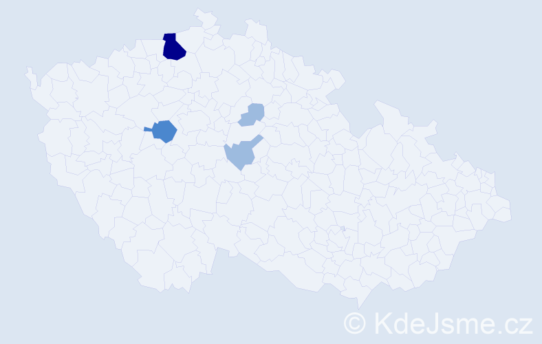 Příjmení: 'Kurendová', počet výskytů 8 v celé ČR