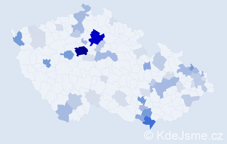 Příjmení: 'Kern', počet výskytů 162 v celé ČR
