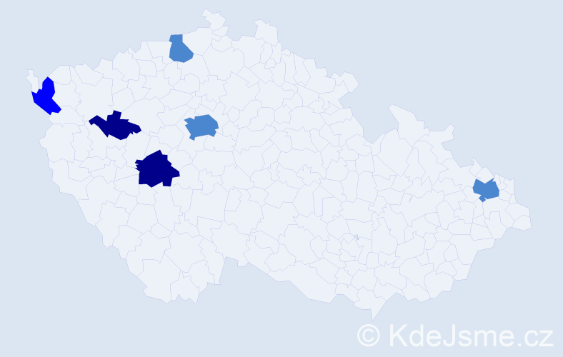 Příjmení: 'Krešová', počet výskytů 11 v celé ČR