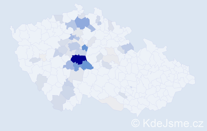 Příjmení: 'Žížala', počet výskytů 207 v celé ČR