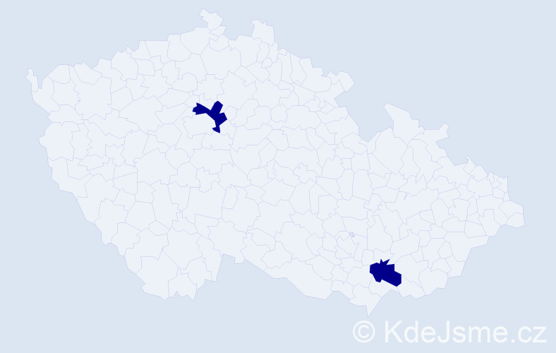 Příjmení: 'Heisner', počet výskytů 2 v celé ČR