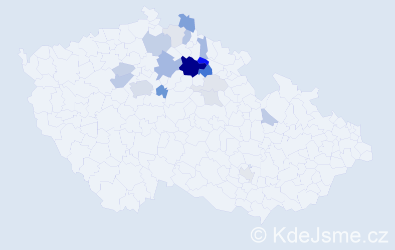 Příjmení: 'Rančák', počet výskytů 53 v celé ČR