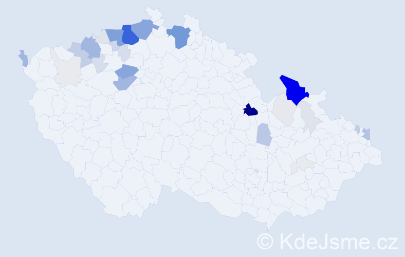 Příjmení: 'Badiová', počet výskytů 175 v celé ČR