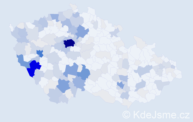 Příjmení: 'Mazancová', počet výskytů 556 v celé ČR