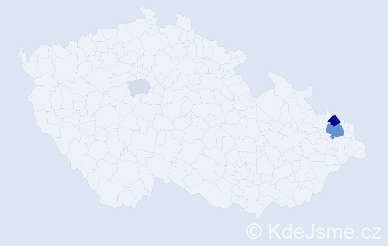 Příjmení: 'Malon', počet výskytů 4 v celé ČR