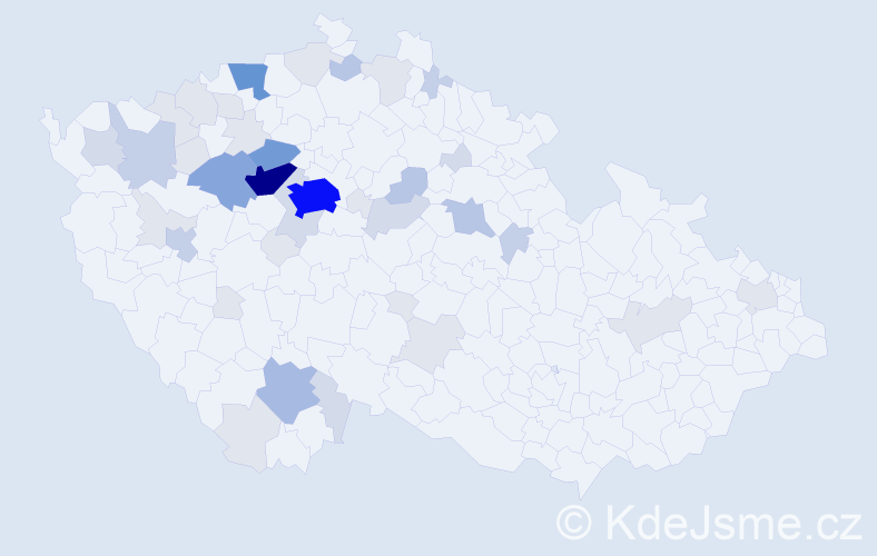 Příjmení: 'Drvota', počet výskytů 147 v celé ČR