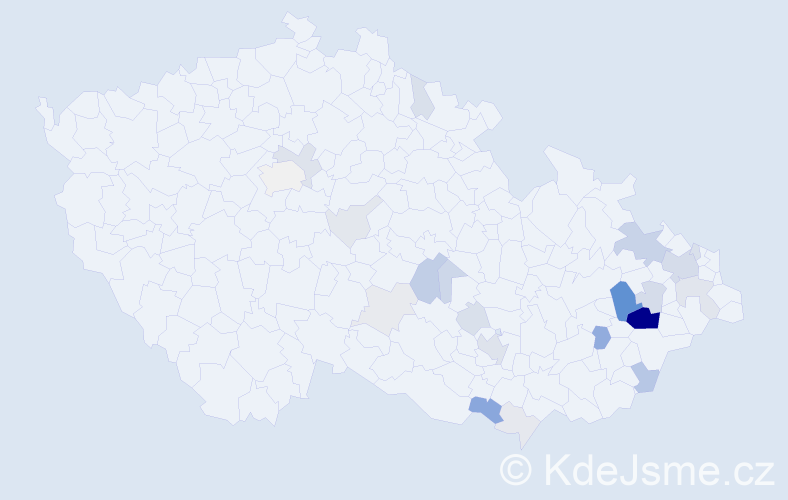 Příjmení: 'Pitrun', počet výskytů 84 v celé ČR