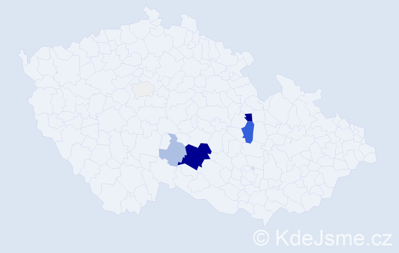 Příjmení: 'Karša', počet výskytů 21 v celé ČR