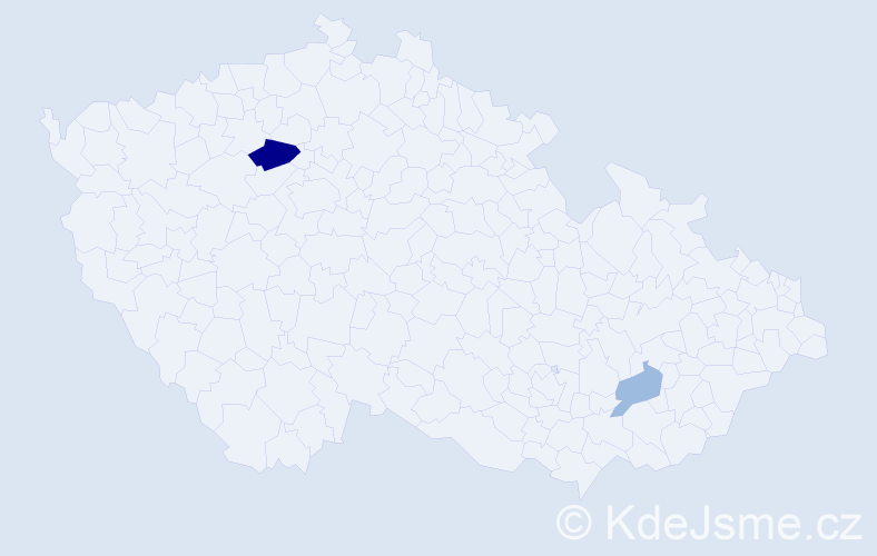 Příjmení: 'Andrejši', počet výskytů 5 v celé ČR