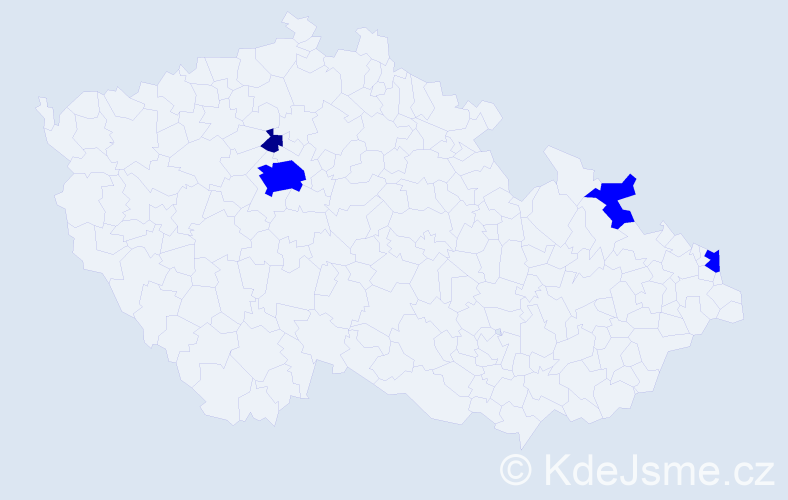 Příjmení: 'Andziol', počet výskytů 5 v celé ČR