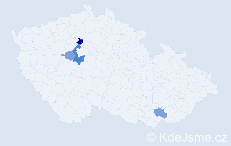 Příjmení: 'Kretzer', počet výskytů 7 v celé ČR