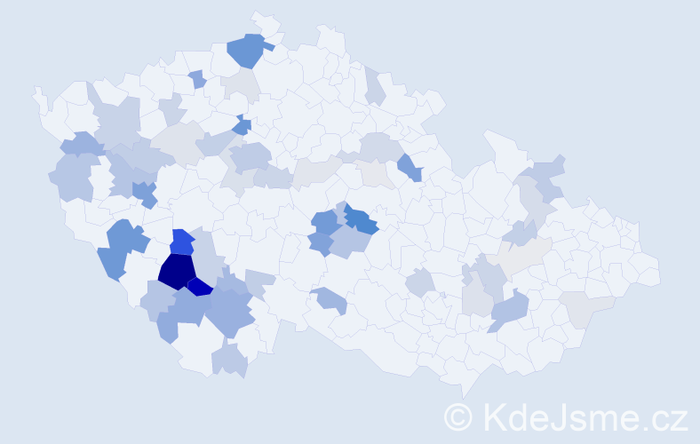 Příjmení: 'Křišťan', počet výskytů 183 v celé ČR