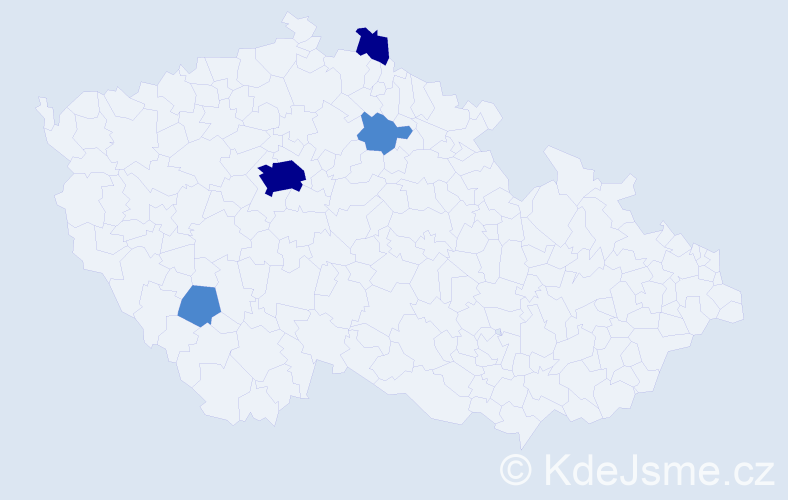 Příjmení: 'Homér', počet výskytů 8 v celé ČR