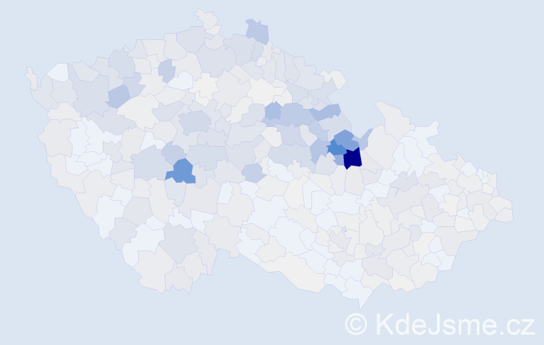 Příjmení: 'Skalická', počet výskytů 1881 v celé ČR