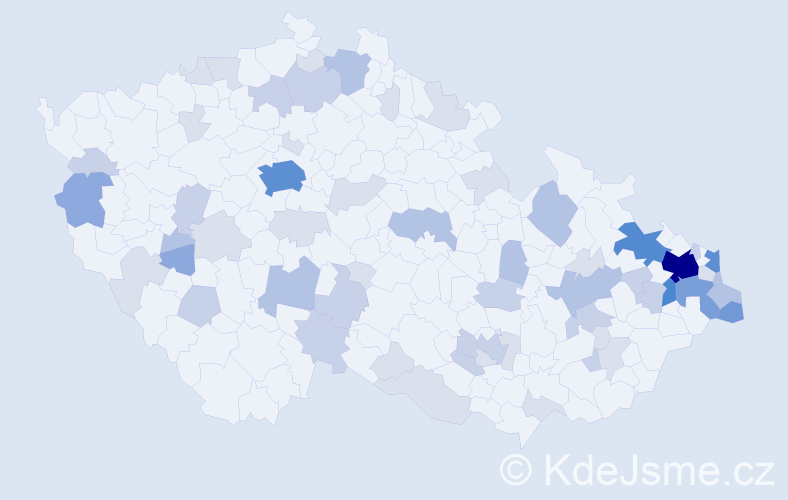 Příjmení: 'Duraj', počet výskytů 171 v celé ČR