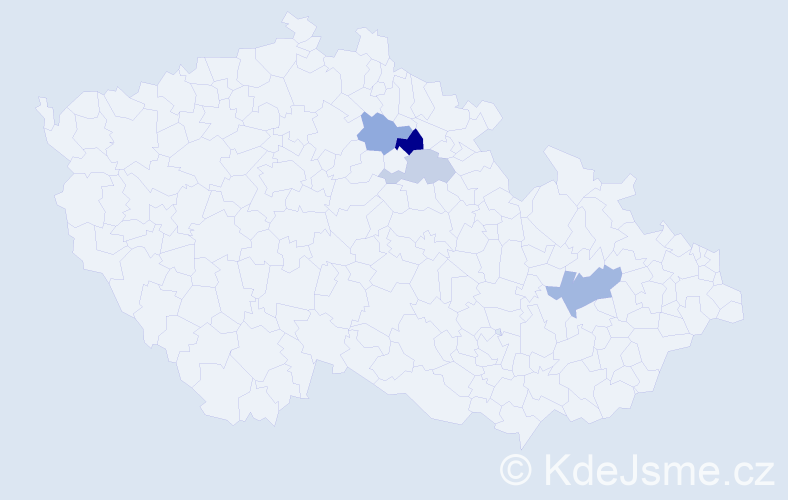 Příjmení: 'Plod', počet výskytů 6 v celé ČR