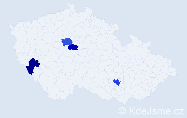 Příjmení: 'Davidovič', počet výskytů 13 v celé ČR