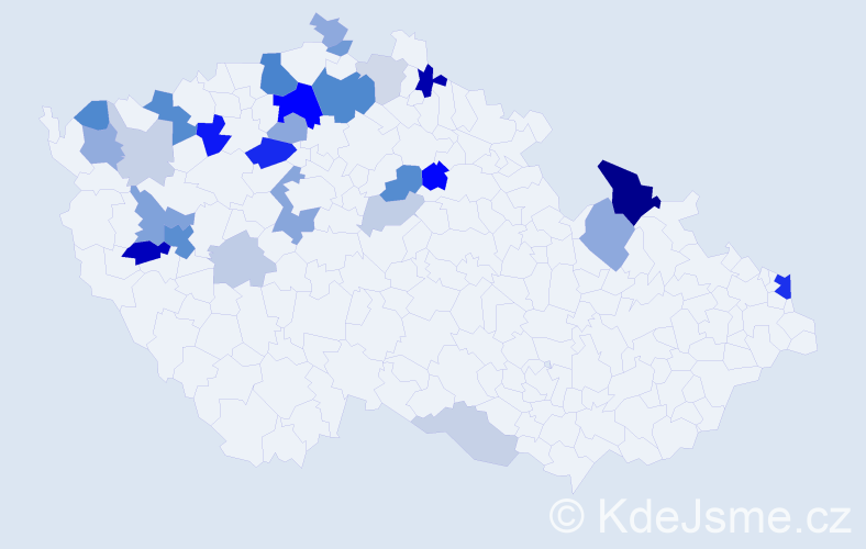 Příjmení: 'Drugdová', počet výskytů 78 v celé ČR