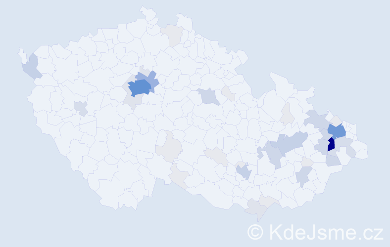 Příjmení: 'Hykel', počet výskytů 178 v celé ČR