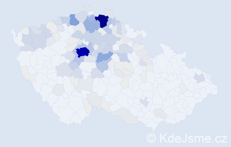 Příjmení: 'Třešňák', počet výskytů 533 v celé ČR