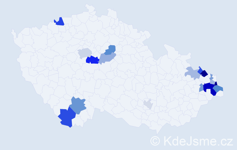 Příjmení: 'Buczek', počet výskytů 35 v celé ČR