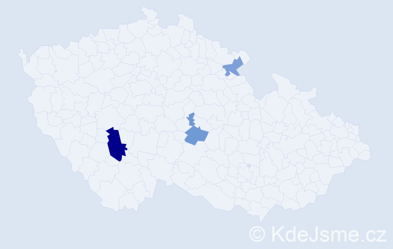 Příjmení: 'Pechuška', počet výskytů 5 v celé ČR