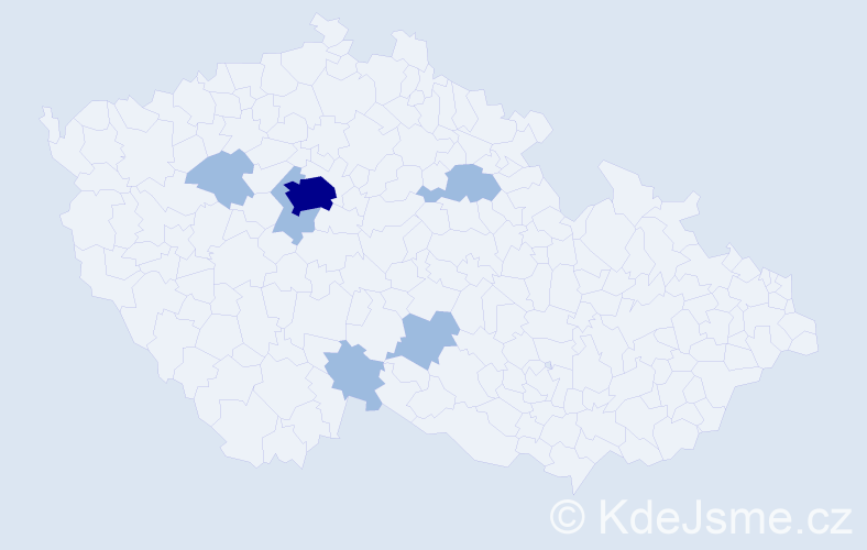 Příjmení: 'Divynets', počet výskytů 9 v celé ČR