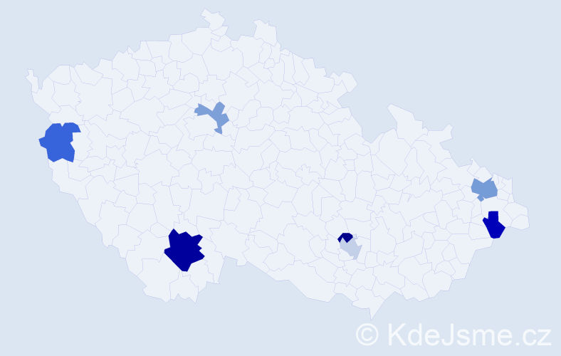 Příjmení: 'Samborská', počet výskytů 13 v celé ČR