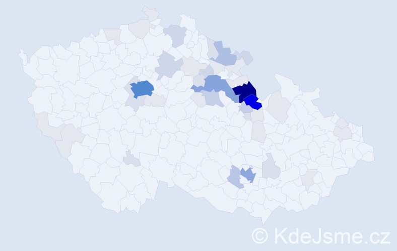 Příjmení: 'Trejtnar', počet výskytů 196 v celé ČR