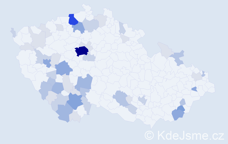 Příjmení: 'Drha', počet výskytů 147 v celé ČR