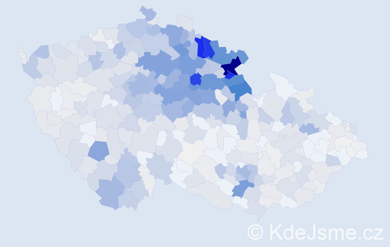 Příjmení: 'Hanušová', počet výskytů 2829 v celé ČR